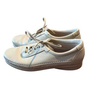 SAS Womens Tripad Comfort Tan Leather Lace-Up Shoes Size‎ 8.5 N Made In USA